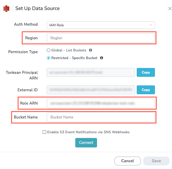 amazon_s3_set_up_data_source_iam_restricted_region_role_arn_and_bucket.png